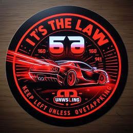 Reflective Bumper Sticker - Keep Left Unless Overtaking